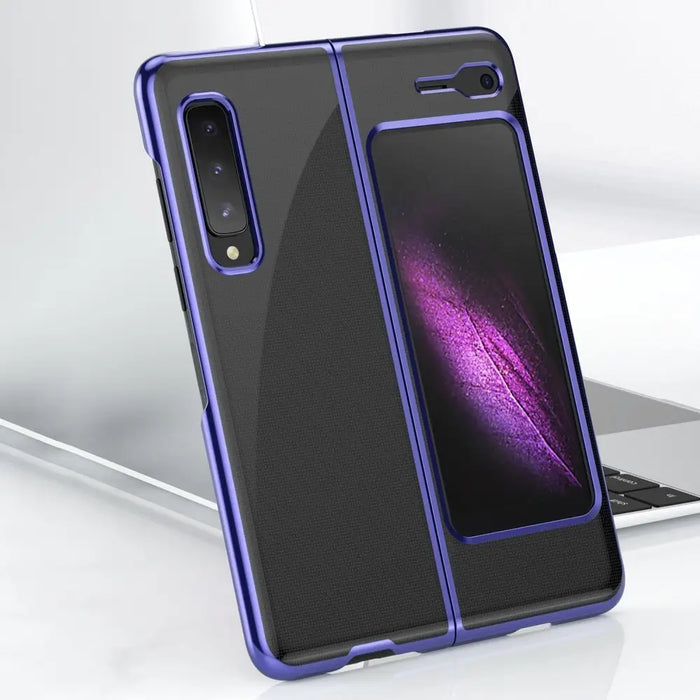 Plating Case hard case Electroplating frame Cover for Samsung Galaxy Fold blue - Cell phone cases and covers<<<HurtelXML