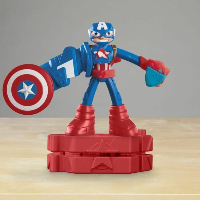 Modelling Clay Game Play-Doh Capitán América Set Stamper Shield Multicolour