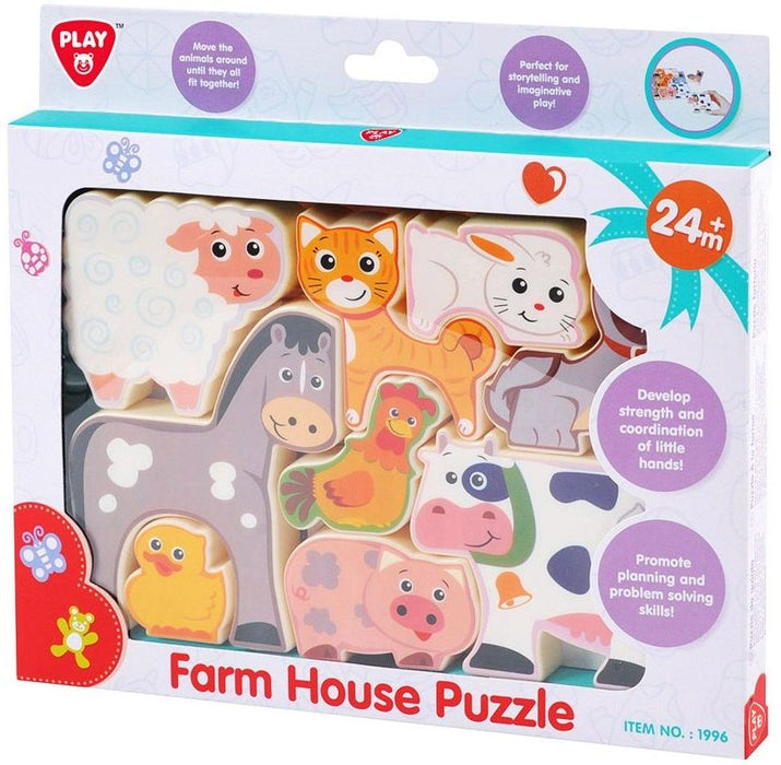 Play Go Puzzle - Farm Animals, 9 pieces