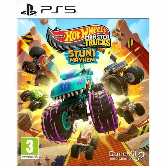 PlayStation 5 Video Game Just For Games Hot Wheels Monster Trucks Stunt Mayhem - Електроника Игри<<<Компютри|
