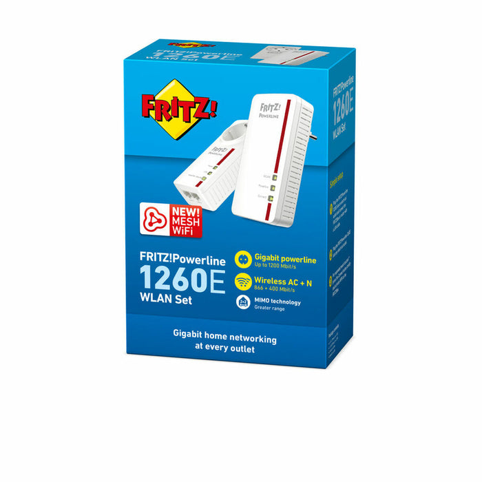 PLC Adapter Fritz! 1260E 1200 Mbps - Компютър Мрежи и компоненти<<<Компютри| Електроника<<<BigBuy&&&WIFI