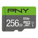 PNY Elite 256 GB MicroSDXC UHS-I Class 10 - SecureDigital flash memoriesPAM-SDG<<<Memory devicesPAM<<<ActionPL