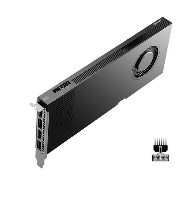 PNY RTX PRO 4000 Blackwell, 24 GB GDDR7 ECC 192-bit, 140W, PCI Express 5.0 x16, 4 x Display Port 2.1, ATX bracket, 1x CEM5 16-pin power supply cable, FHML Single Slot, Small Box