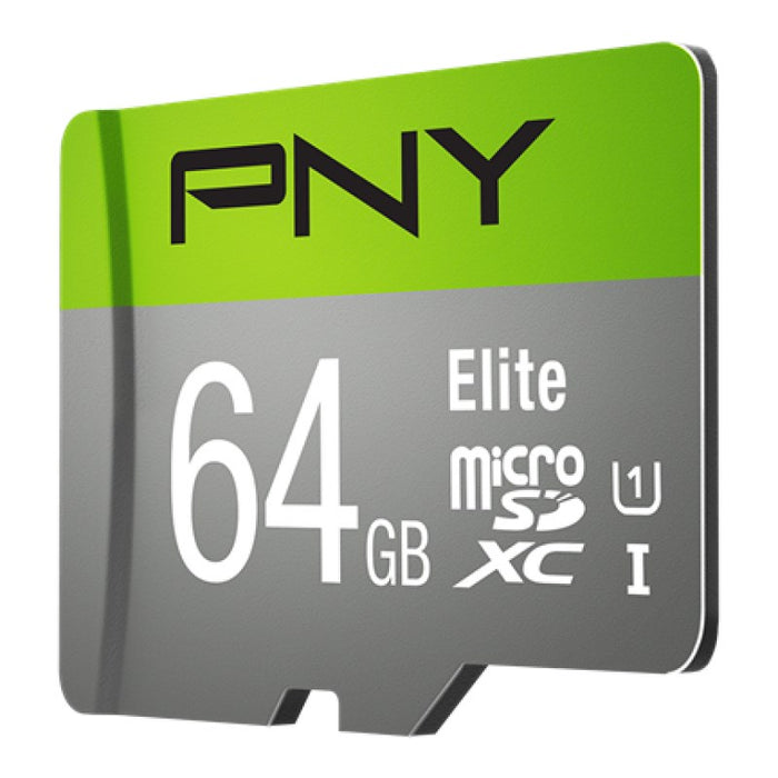 Micro SD Memory Card with Adaptor PNY P-SDUX64U185GW-GE 64 GB