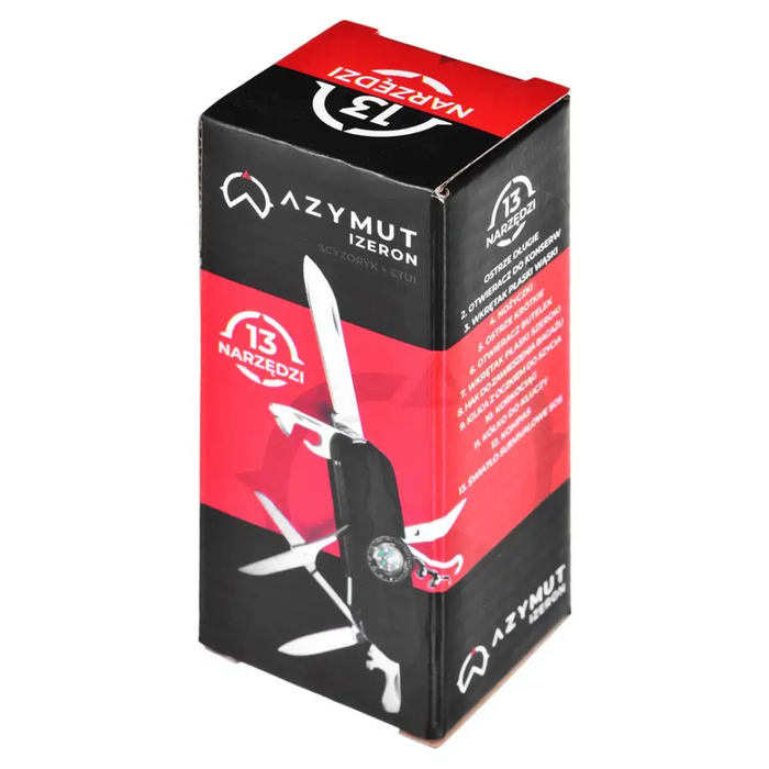 Pocket knife AZYMUT Izeron - 13 tools + belt pouch (HK20017-8BL) - Knives penknives