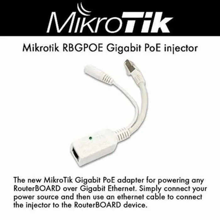PoE Injector Mikrotik RBGPOE Gigabit Ethernet - Компютър Мрежи и компоненти<<<Компютри|