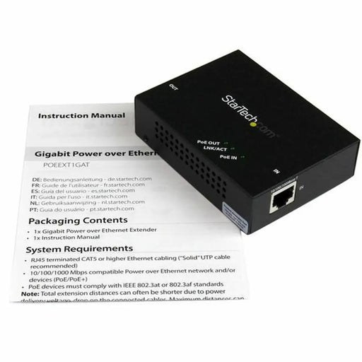 PoE repeater Startech POEEXT1GAT - Компютър Мрежи и компоненти<<<Компютри| Електроника<<<BigBuy&&&WIFI мрежи<<<Компютър