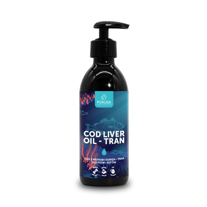 POKUSA Cod liver oil - cod liver oil for dogs and cats – 250 ml