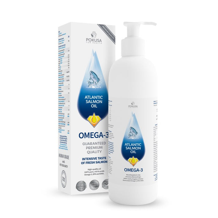 POKUSA RawDietLine Atlantic Salmon Oil - supplements for dogs and cats - 100ml