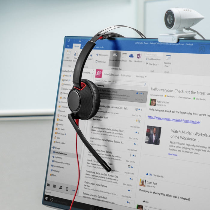 HP Poly Blackwire 5220 Stereo USB-C Headset +3.5mm Plug +USB-C/A Adapter SmartBuy