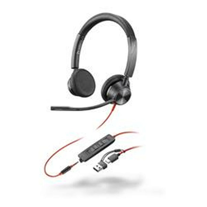 HP Poly Blackwire 3325 Stereo Microsoft Teams Certified USB-C Headset +3.5mm Plug +USB-C/A Adapter