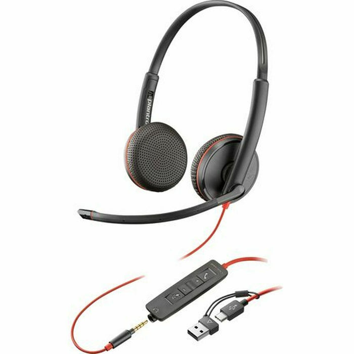 Headphones with Microphone Poly 8X229A6 Black