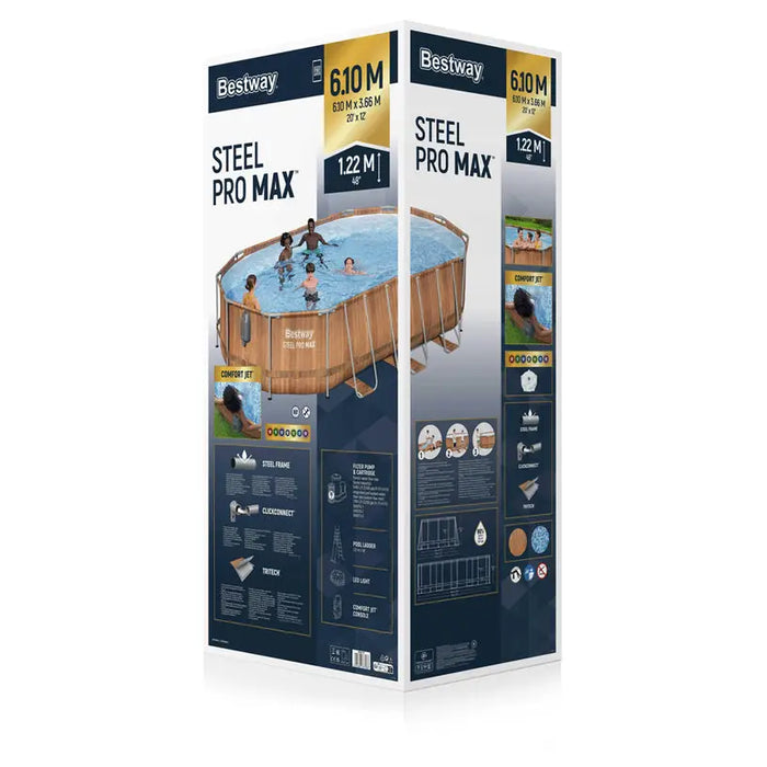 POOL 610X366X122CM BESTWAY 56719 - Басейни с рамка<<<Басейни плажни артикули и оборудване<<<Градина<<<Praktiker