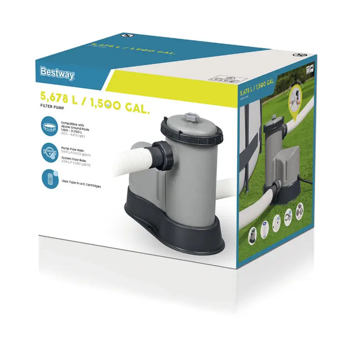 POOL FILTER PUMP 5678L/H BESTWAY 58389 - Филтърни помпи хлоринатори нагреватели<<<Басейни плажни артикули и