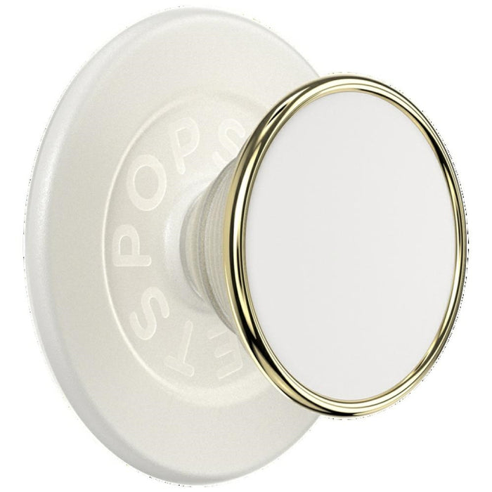 Popsockets Round Luxe Coconut Creme Enamel MagSafe Holder and Phone Stand