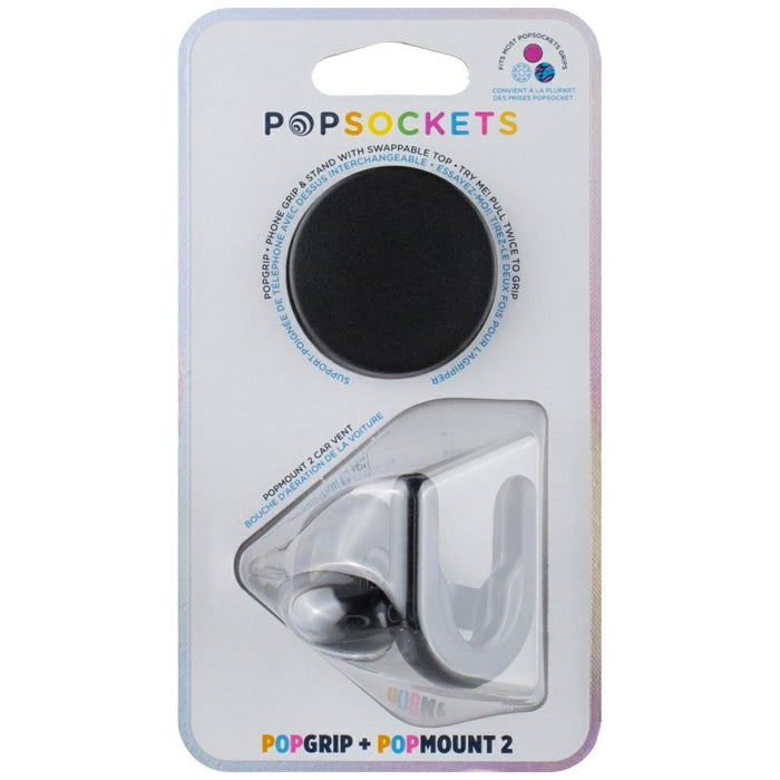 Popsockets Car Vent 2 + PopGrip Holder - Black