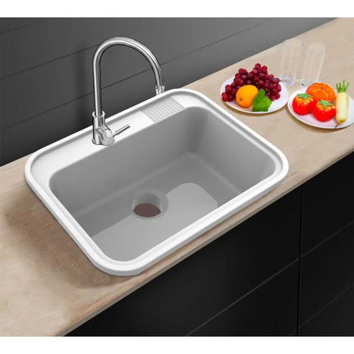 PORCELAIN KITCHEN SINK 58.7X44.2X18.5 CM. - Кухненски мивки<<<Кухненски мивки<<<Кухня<<<Praktiker