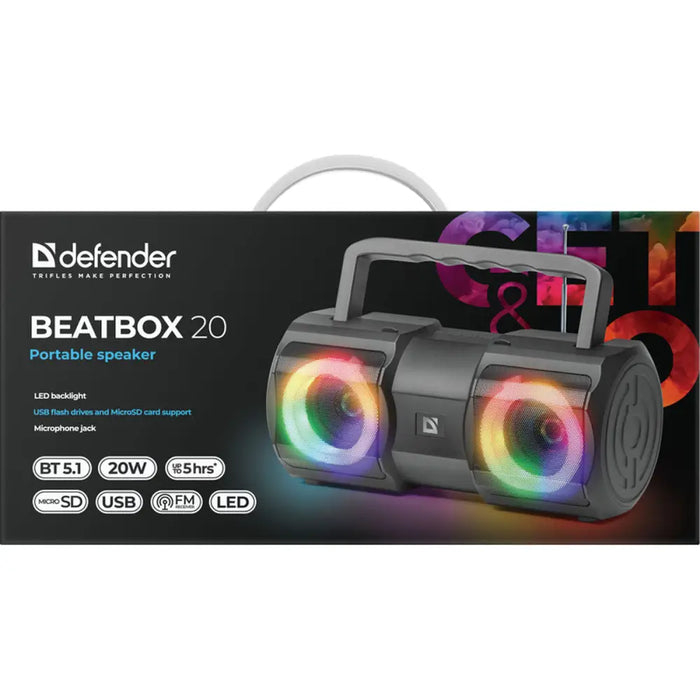 Portable Bluetooth Speakers Defender BEATBOX 20 Black - Блутут Колони<<<Електроника Звук<<<Компютри|