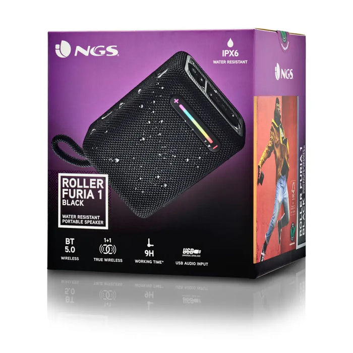 Portable Bluetooth Speakers NGS Roller Furia 1 Black Black 15 W - Електроника Звук<<<Компютри|