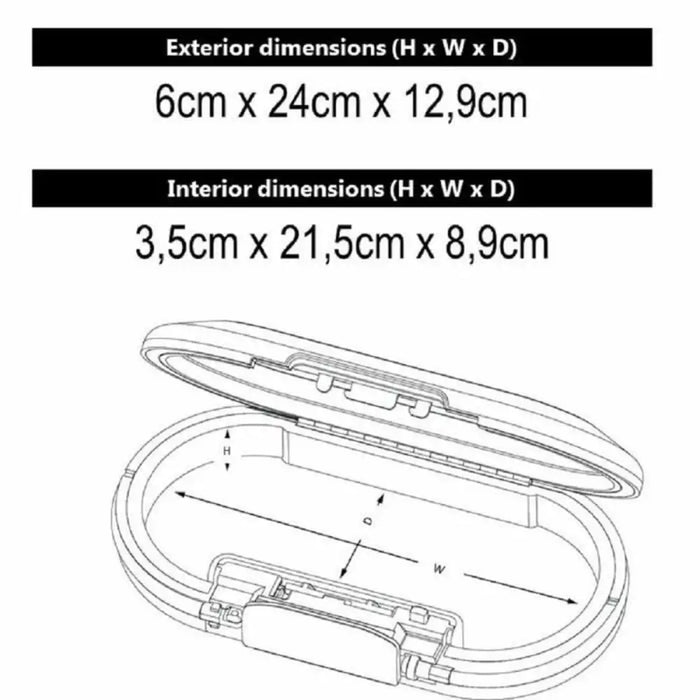 Portable Safe Box with Security Cable Master Lock 5900EURDWHT White ABS 700 ml 6 x 12,9 x 24 cm - Сигурност Удома<<<Дом