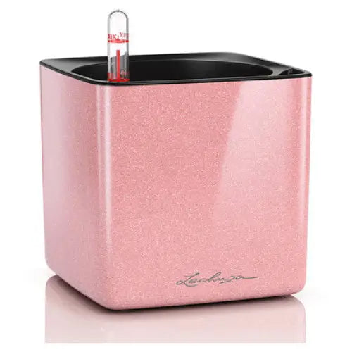 POT 14X14CM WITH IRRIGATION SYSTEM LECHUZA CUBE GLOSSY - Саксии<<<Саксии кашпи и