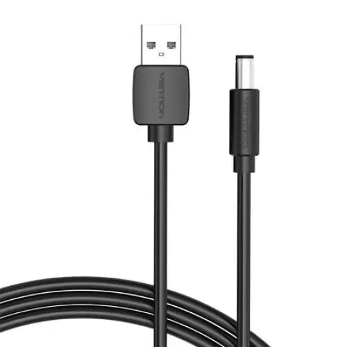 Power Cable USB 2.0 to DC 5.5mm Barrel Jack 5V Vention CEYBF 1m (black) - Power cables<<<Cables<<<IT