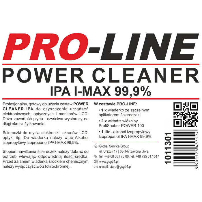 POWER CLEANER IPA set for cleaning electronics optics and PRO-LINE monitors - Hardware cleaners<<<HurtelXML