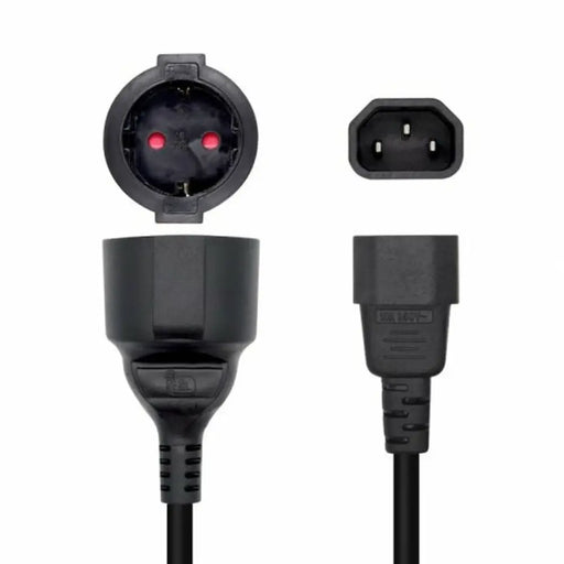 Power Cord Aisens A132-0467 25 cm C14 CEE 7/7 Black - Електроника Телевизори<<<Компютри| Електроника<<<BigBuy&&&Аудио и