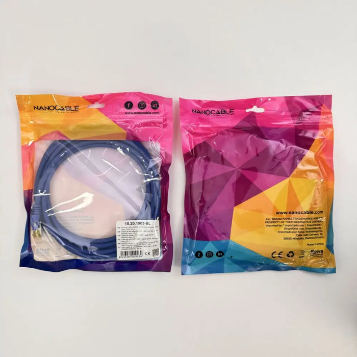 Power Cord NANOCABLE 10.20.1903-BL 3 m Blue Black - Компютър Кабели и адаптери<<<Компютри|