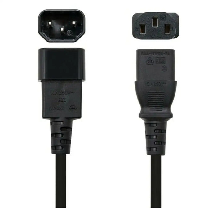 Power Cord NANOCABLE 10.22.0202 1,5 m 1500W Black - Компютър Кабели и адаптери<<<Компютри|