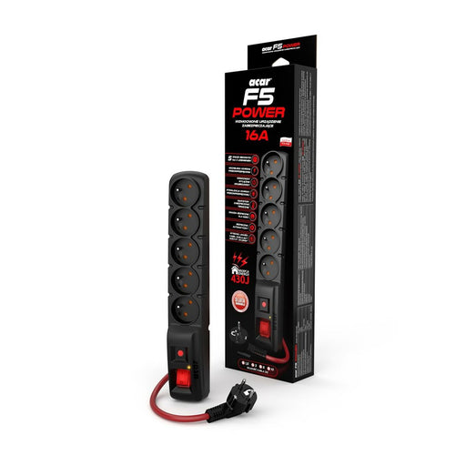 Power Socket - 5 sockets with Switch Acar W2389 (1,5 m) - Разклонители<<<Електроника Периферни и резервни