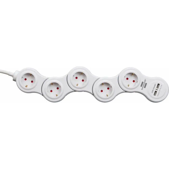 Power Socket - 5 sockets with Switch Brennenstuhl Vario-Power White 3600 W USB x 2 (1,4 m) - Електроника Периферни и
