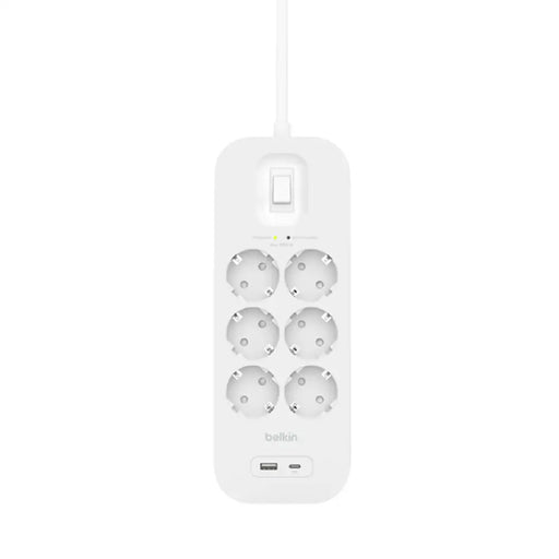 Power Socket - 6 Sockets with Switch Belkin Connect SRB002VF2M White - Електроника Периферни и резервни
