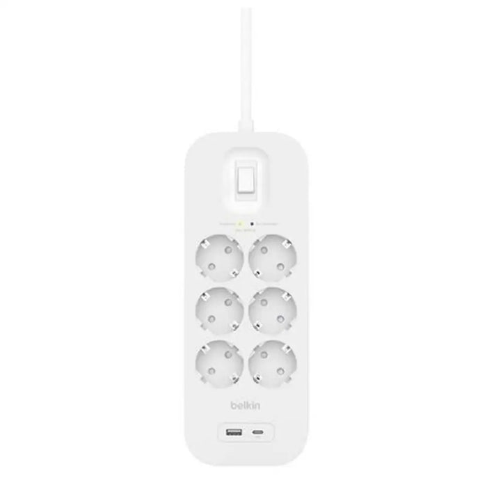 Power Socket - 6 Sockets with Switch Belkin Connect SRB002VF2M White - Електроника Периферни и резервни