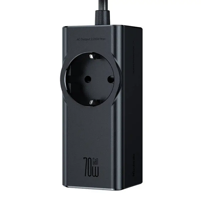 Power Strip GaN McDodo CH-4620 EU 70W 2x USB-C 1x USB (black) - Power strips<<<Smart Plug<<<Actuators<<<Smart