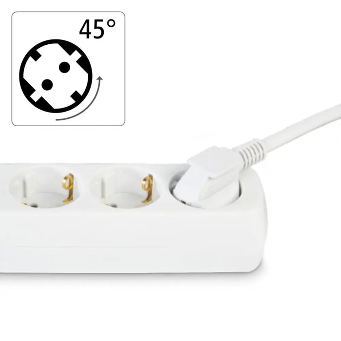 Power strip HAMA 30535 3 sockets 3m white with on/off button child protection - Разклонители<<<Продукти за