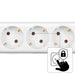 Power strip HAMA 30535 3 sockets 3m white with on/off button child protection - Разклонители<<<Продукти за