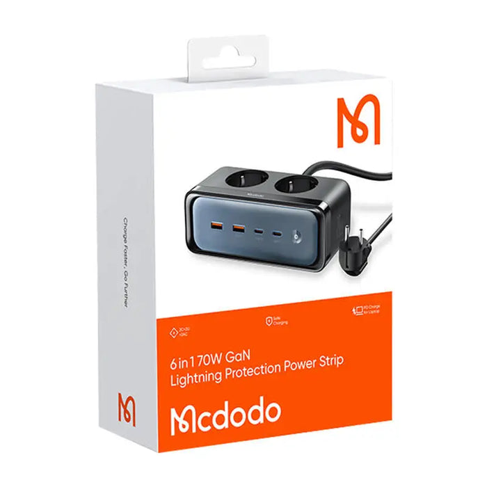 Power strip with 2 outlets 6in1 2x USB-C 2x USB-A Mcdodo CH-4610 EU (black) - Power strips<<<IT Accessories<<<InnproXML