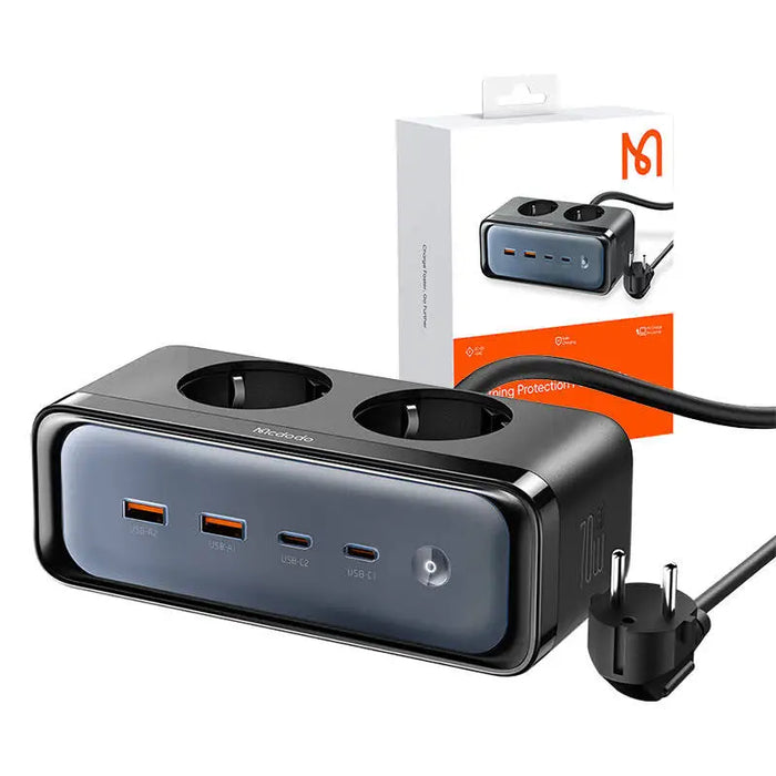Power strip with 2 outlets 6in1 2x USB-C 2x USB-A Mcdodo CH-4610 EU (black) - Power strips<<<IT Accessories<<<InnproXML