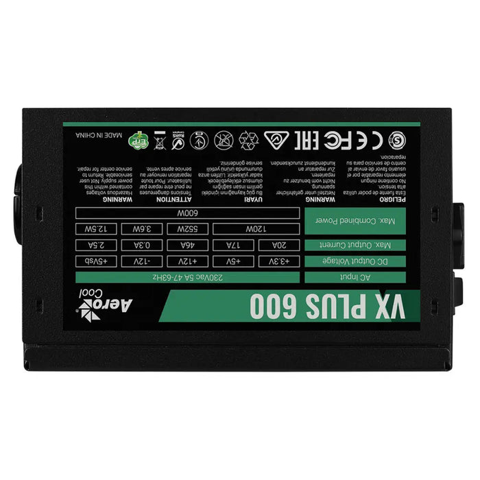 Power supply Aerocool VX PLUS 600 600 W ATX - Източници на захранване<<<Компютър Мрежи и компоненти<<<Компютри|