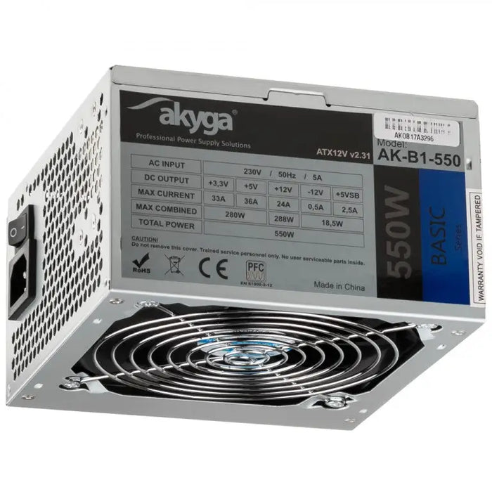 Power supply Akyga AK-B1-550 ATX 550 W - Cases power supplyZDL-OBU<<<Power supplies for computers
