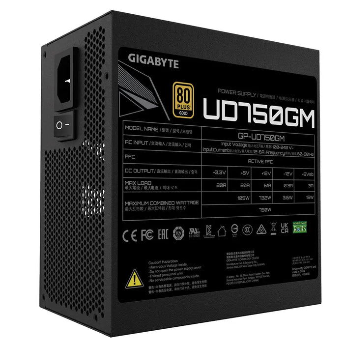 Power supply unit Gigabyte UD750GM 80 Plus Gold 750W Modular - Захранвания<<<Компютърни компоненти<<<ValiAPI&&&Cases