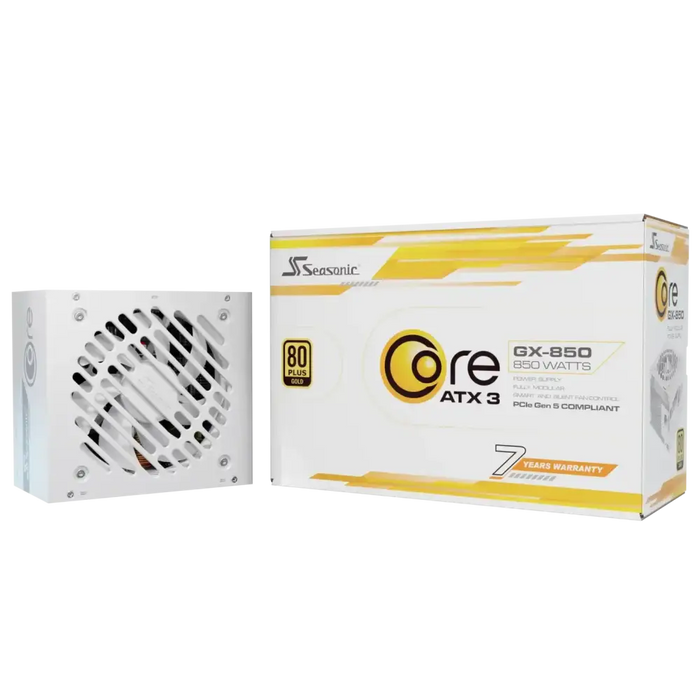 Power supply unit Seasonic CORE GX White 850W 80+ Gold Fully Modular ATX 3.1 PCIe 5.1 - Захранвания<<<Компютърни