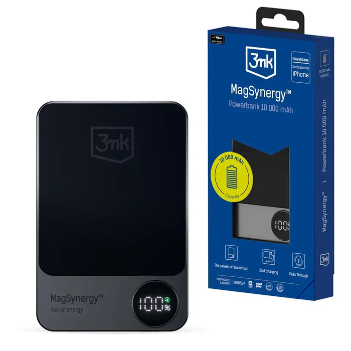 Powerbank 3mk MagSynergy 10000 mAh induction with MagSafe - black - Powerbanks<<<HurtelXML