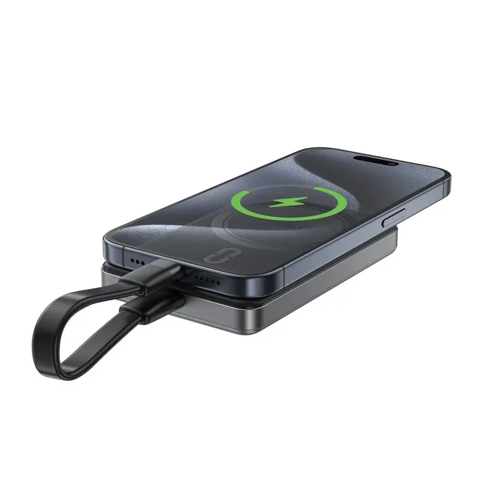 Powerbank Acefast M12-10000 PD20W ultra-slim MagSafe compatible - black - Powerbanks<<<HurtelXML