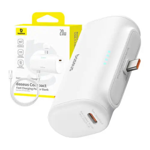 Powerbank Baseus Compact 5000mAh 20W USB-C (biały) - Powerbanks<<<Energy<<<InnproXML&&&Power Bank<<<Електроника