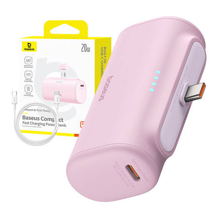 Powerbank Baseus Compact USB-C 5000mAh 20W (pink) - Powerbanks<<<GSM Accessories<<<InnproXML