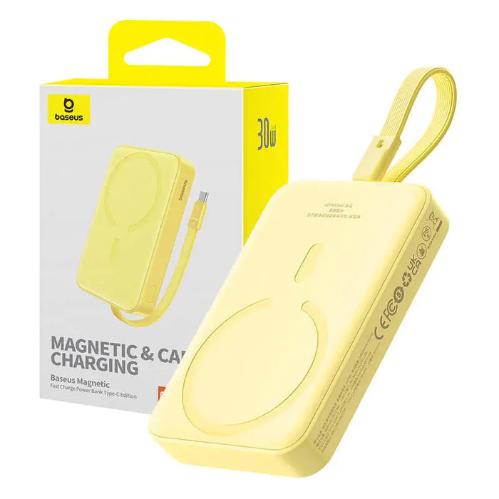 Powerbank Baseus Magnetic Mini 10000mAh 30W MagSafe (yellow) - Powerbanks<<<Energy<<<InnproXML&&&Powerbanks<<<HurtelXML