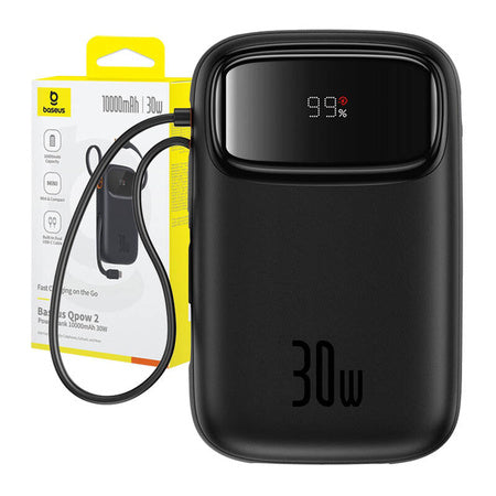 Powerbank Baseus QPow 2 10000mAh 30W 2xUSB-C (black) - Powerbanks<<<GSM
