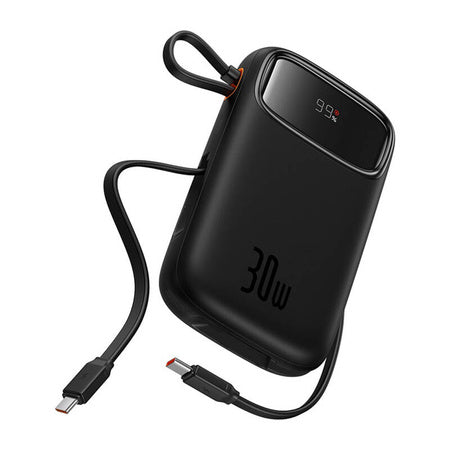 Powerbank Baseus QPow 2 10000mAh 30W 2xUSB-C (black) - Powerbanks<<<GSM